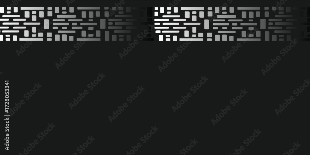 Fototapeta premium Abstract geometric pattern featuring a repeating rectangular design against a dark background.