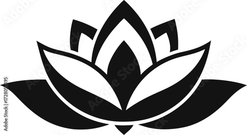 Modern American Lotus Flower Vector Clean and Minimal