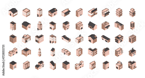 set of house vector ilustration 