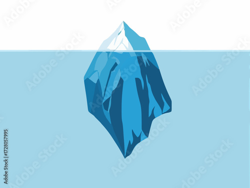 Geometric Iceberg Vector Illustration 