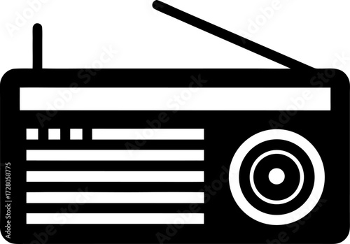Vintage or Retro Radio Receiver Icon