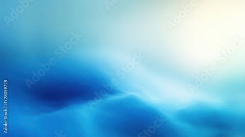Abstract smooth blue and white gradient blending with soft lighting effect, evoking calm and tranquility