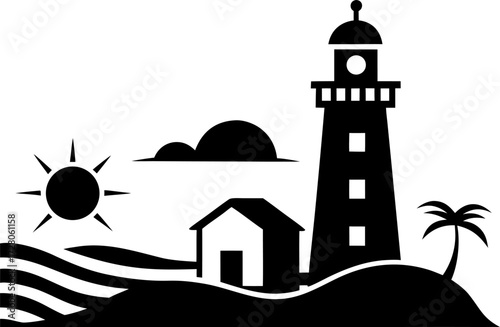 Coastal Lighthouse Beacon Icon