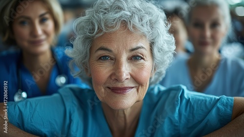 Group of female nurses smiling for a portrait shot