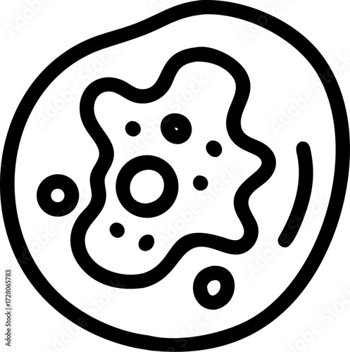 Abstract organic virus cell shape with fluid blob style