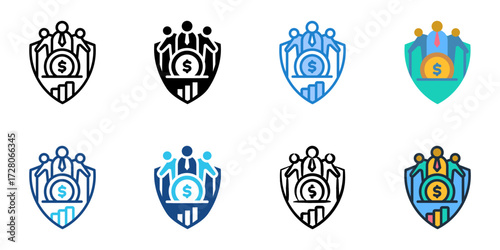 SIMPLE IRA icon set multiple style collection 
