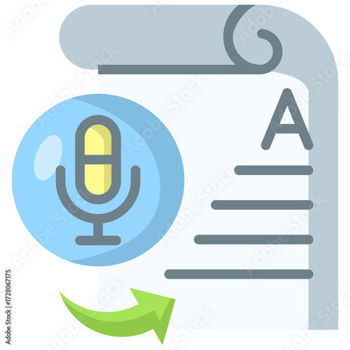 Light Gray Voice to Text Icon