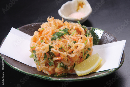 桜エビのかき揚げ｜Shrimp tempura