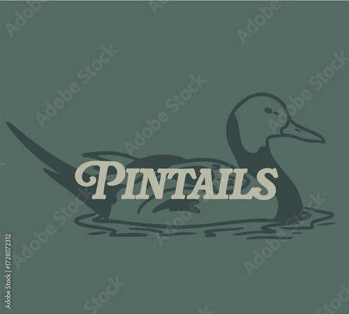 Hunting Wildlife Illustration – Rustic Hand-Drawn Elk, Deer, Duck, and Goose Artwork for Outdoor Apparel