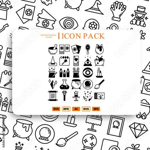 Illustration of magic icon pack