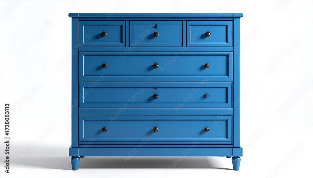 Fototapeta premium Classic blue dresser on white background