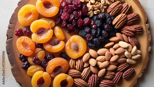 Dried apricots with nuts and berries
