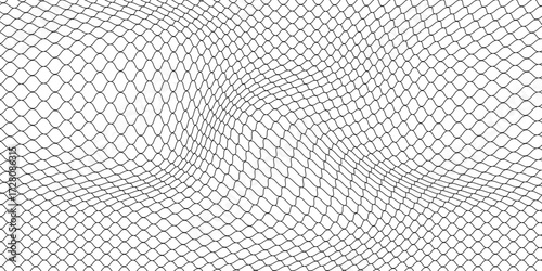 Curved net pattern. Seamless design for sportswear or equipment like soccer goals, volleyball nets, basketball hoops, hockey nets, and athletic gear.Vector art