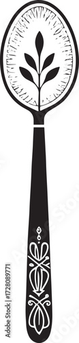 Antique Spoon Vector– Elegant Cutlery Icon