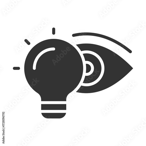 Vision Icon Glyph Style. Vector Illustration Design