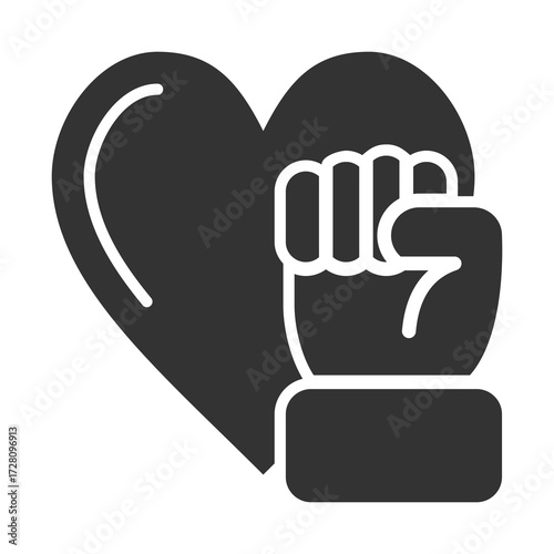 Passion Icon Glyph Style. Vector Illustration Design