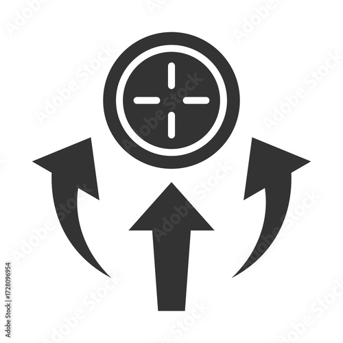Focus Icon Glyph Style. Vector Illustration Design