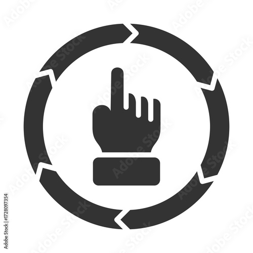 Sensitivity Icon Glyph Style. Vector Illustration Design