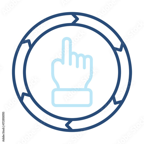 Sensitivity Icon Color Outline Style. Vector Illustration Design