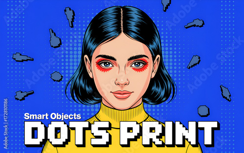 “Elegant Woman Face Illustration in Modern Fashion Beauty Style”