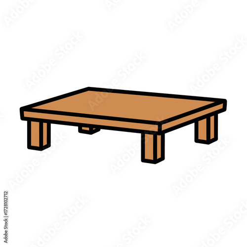 Simple wooden coffee table