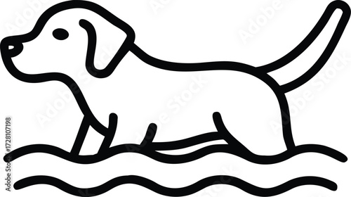A dog swimming in water cute puppy enjoying a refreshing swim in the water