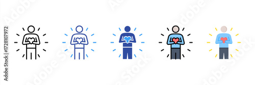 Self Esteem Multi Style Icon Set