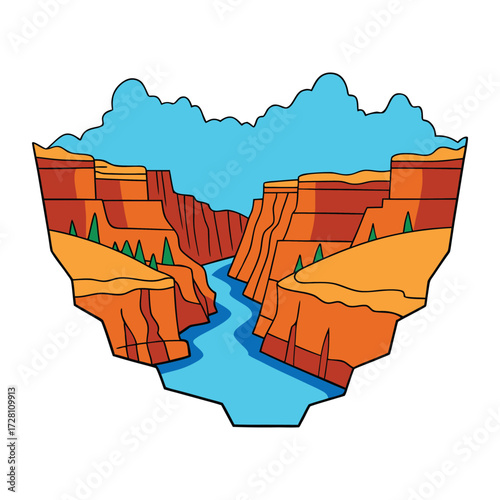 A breathtaking view of the Grand Canyon with a winding road at the bottom, showcasing towering cliffs, deep canyons, and the vast, rugged beauty of nature.
