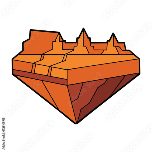 A stunning Grand Canyon in origami style, with sharp folded edges and layered paper textures, capturing the majestic cliffs and depth in a creative paper art form.

