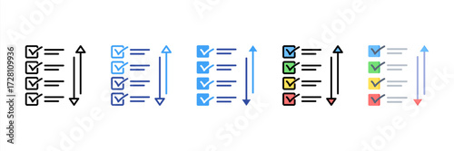 Prioritization Multi Style Icon Set
