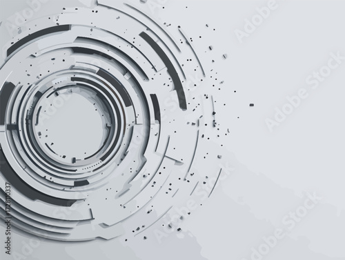 미래 지향적인 기술과 혁신을 상징하는 추상적인 기하학적 디자인