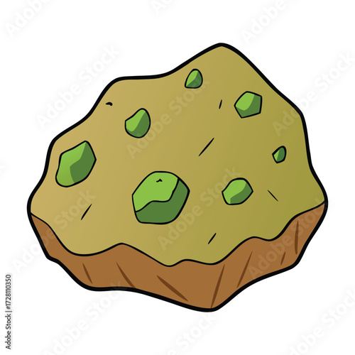 A rugged nature rock, weathered by time, standing strong amid greenery, moss, and sunlight, showcasing earth’s raw beauty and timeless natural strength.
