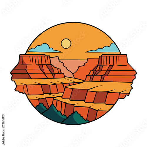 Experience the Grand Canyon at sunrise, where golden light spills over rugged cliffs, casting shadows and highlighting the vast, breathtaking natural beauty.
