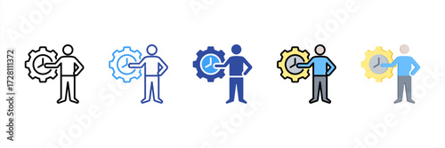 Time Management Multi Style Icon Set