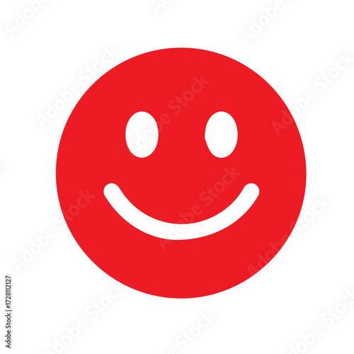 Simple Red Smiley Face
