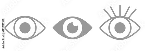 simple eye icon. eyesight symbol vector illustration. eye icon set. vision symbol. eyesight healthcare and medical sign symbol. retina scan eye icons. eps 10