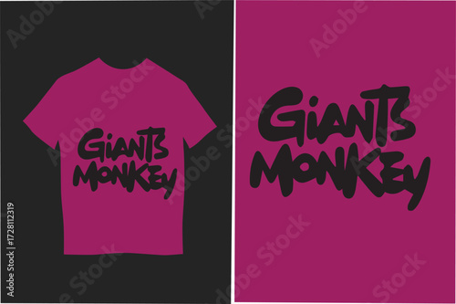 t shirt design giant monkey here