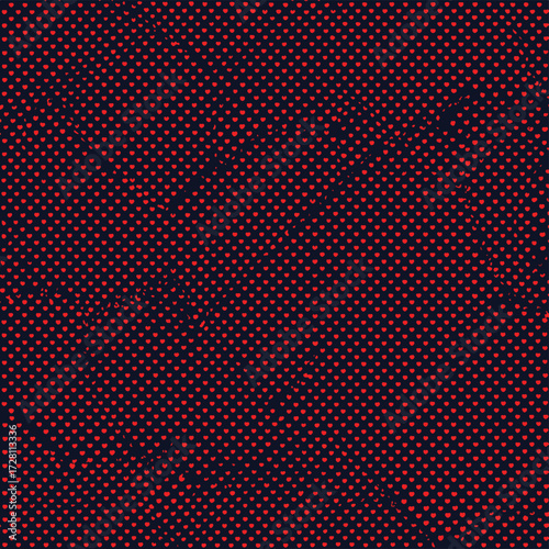 미술적이고 추상적인 붉은 점 패턴의 배경, 깊이와 질감을 표현하는 그래픽 디자인