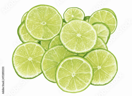Sunken Suns Lemon slices isolated watercolor vector illustration svg