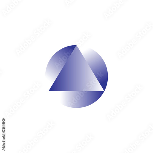Gradient circle and Triangle Logo design