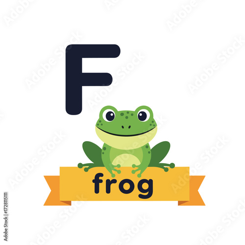 The letter f is for frog a cute amphibian learning activity for young children.