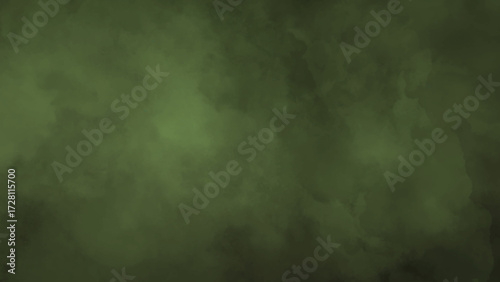 Dark Green Smoke Cloud Abstract Background