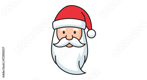 Festive santa claus illustration conveying winter holiday cheer and whimsical spirit, perfect for