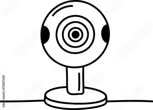 Minimalist webcam icon isolated simple vector illustration vector