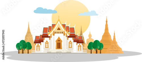 Temple and architecture in thailand