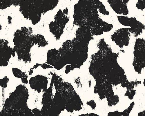 거친 질감의 검정색과 흰색 얼룩무늬 추상 패턴 배경