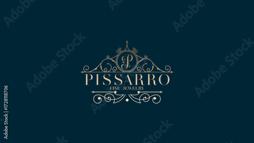 Luxury ornamental logo design with elegant flourishes and classic typography, perfect for premium branding, hotels, jewelry, boutiques, and professional luxury identity.