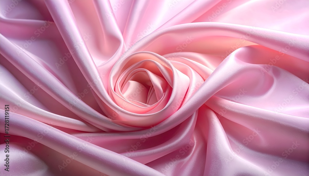 Obraz premium silk pink satin texture fabric textile wave design background