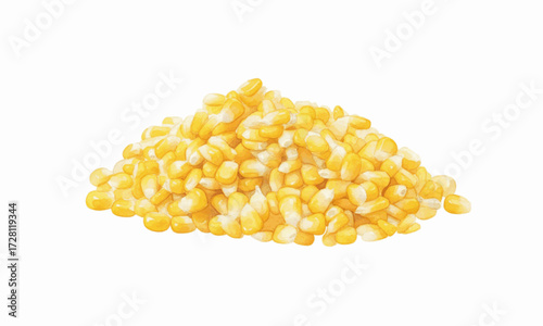 Golden Nuggets Corn kernels isolated watercolor vector illustration svg