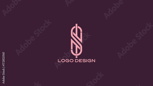 Elegant SI monogram logo design with intertwined pink letters on dark background, perfect for fashion, beauty, luxury branding, and modern professional business identity.